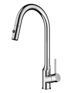 Смеситель для кухни Wonzon & Woghand WW-A21252-BS с выдвижным изливом брашированный никель